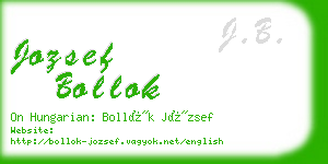 jozsef bollok business card