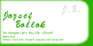 jozsef bollok business card